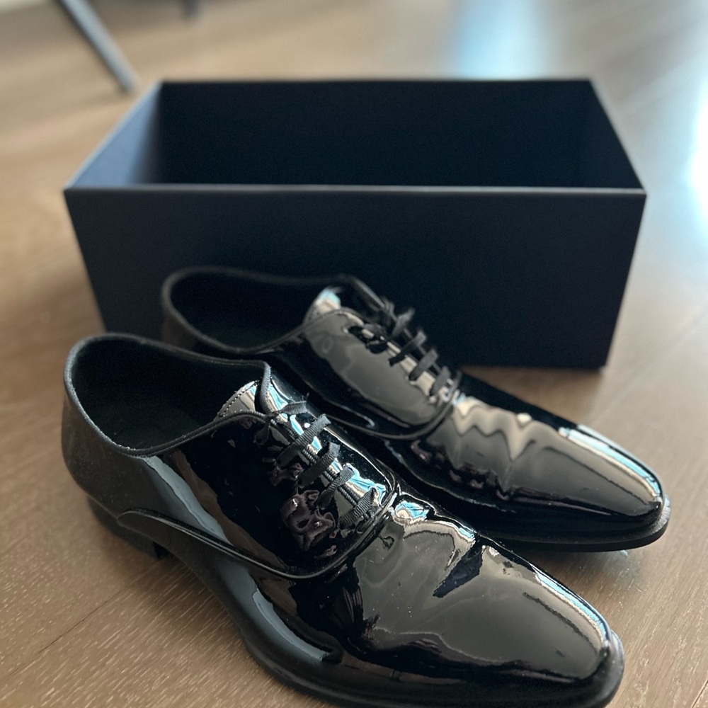 Suitsupply Black Tuxedo Oxford Leather Shoes - Picture 4 of 6